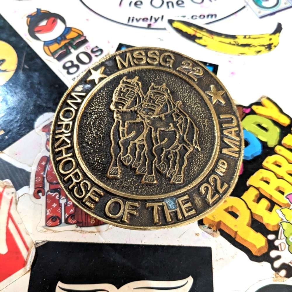 Vintage 22nd Marine Amphibious Unit Belt Buckle